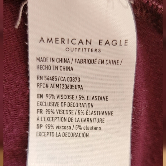 AMERICAN EAGLE Soft and Sexy Blouse Plum - Picture 4 of 7